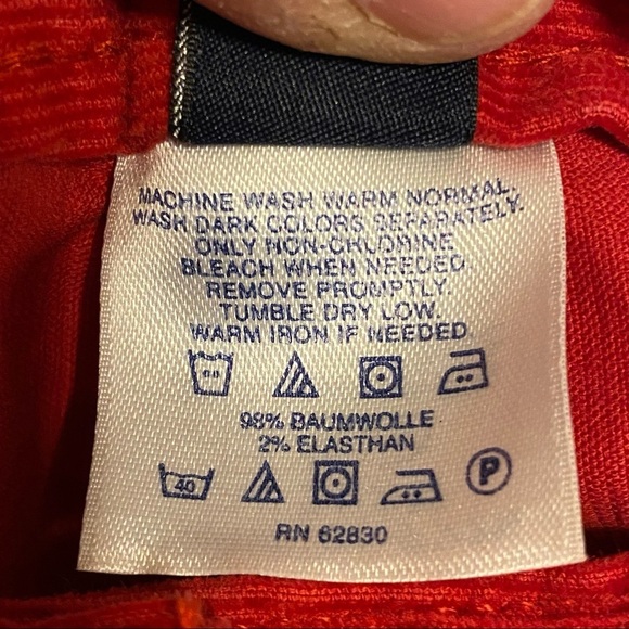 Lands’ End F1 Red Corduroy Pants #422488 Size 10 - Picture 12 of 13